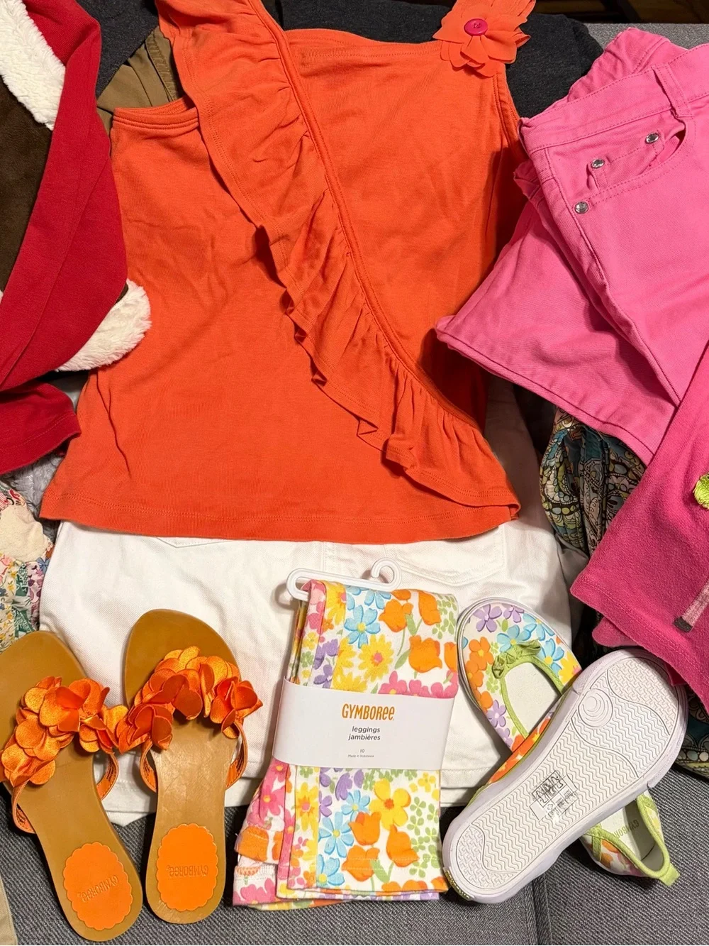 Gymboree Lot of 8pc Size 9/10 NWT Pink Orange Floral Shoes